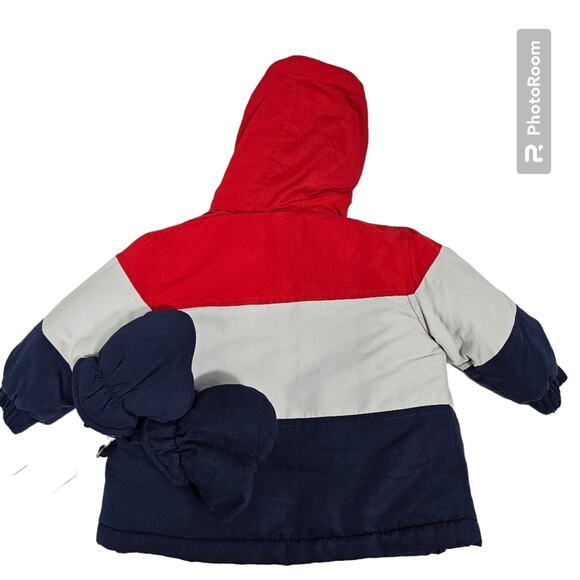 NWT Le Petit Rothschild Winter Hooded Jacket w/ Mittens Size 12M - Picture 9 of 13